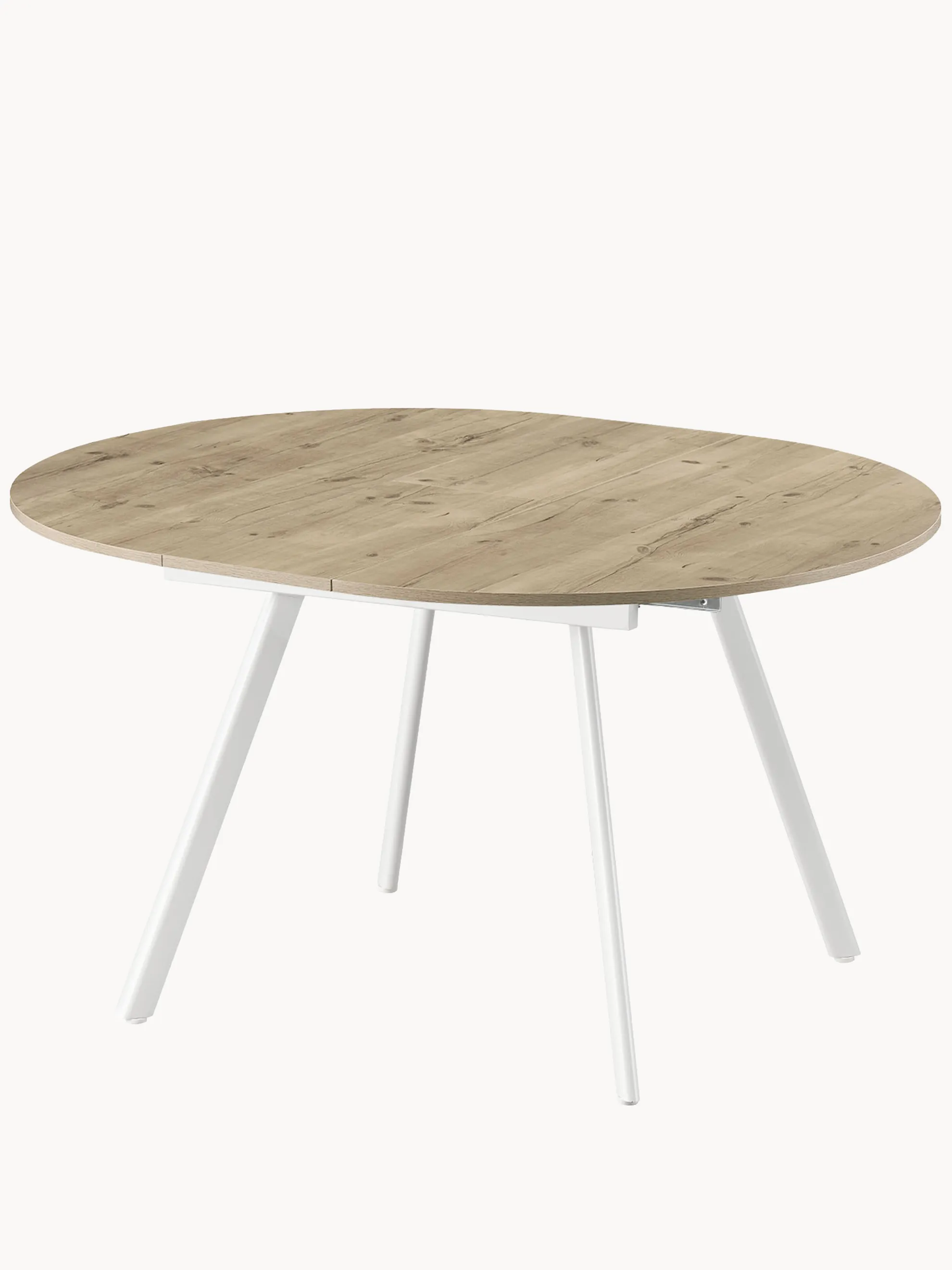 Ausziehtisch TILL- Runder Esstisch 120cm Durchmesser auf 150cm erweiterbar 4-6 Personen - Image 8