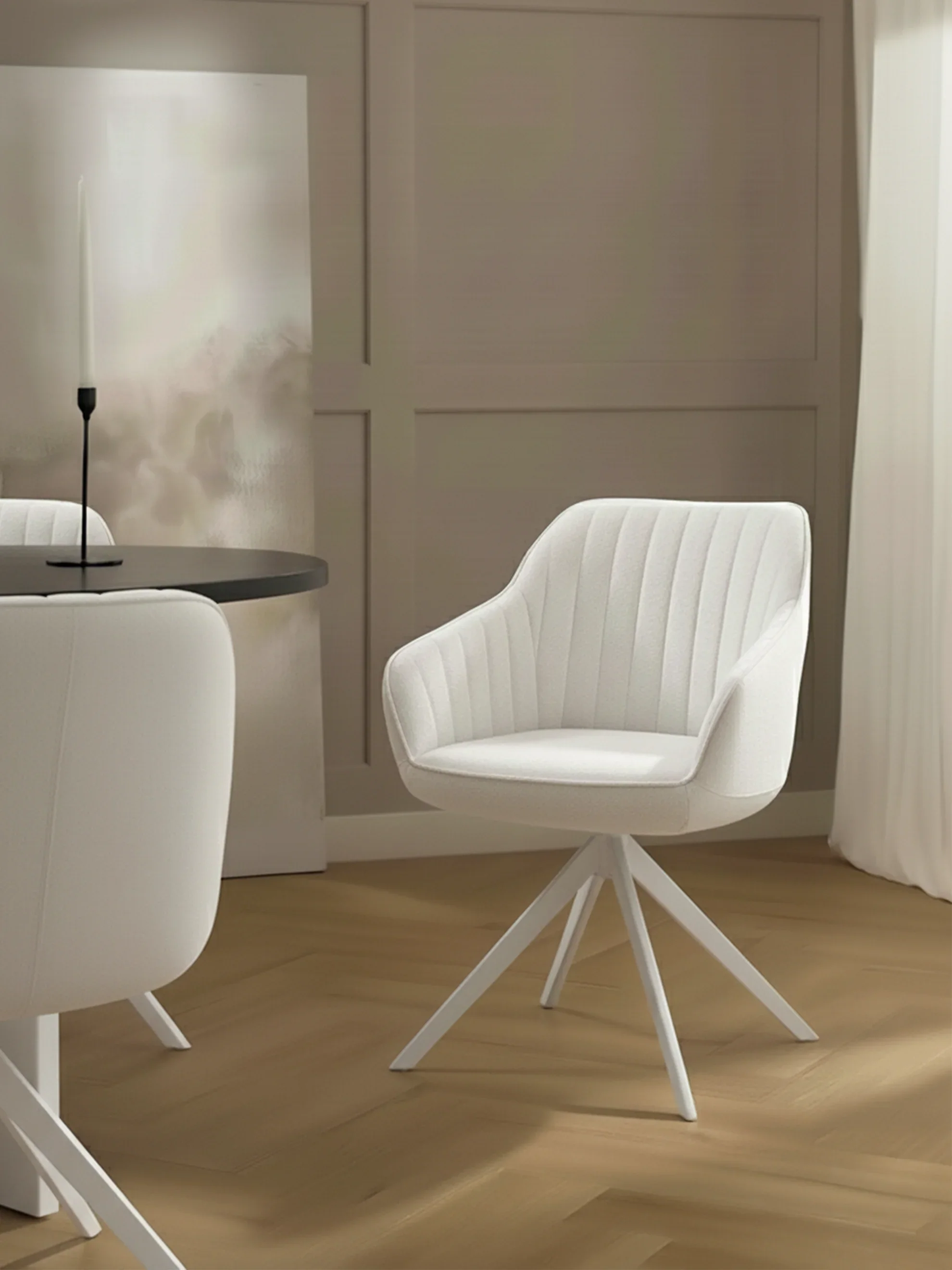 B-Ware Drehstuhl ARVIT, Creme | mit 360°-Drehfunktion |