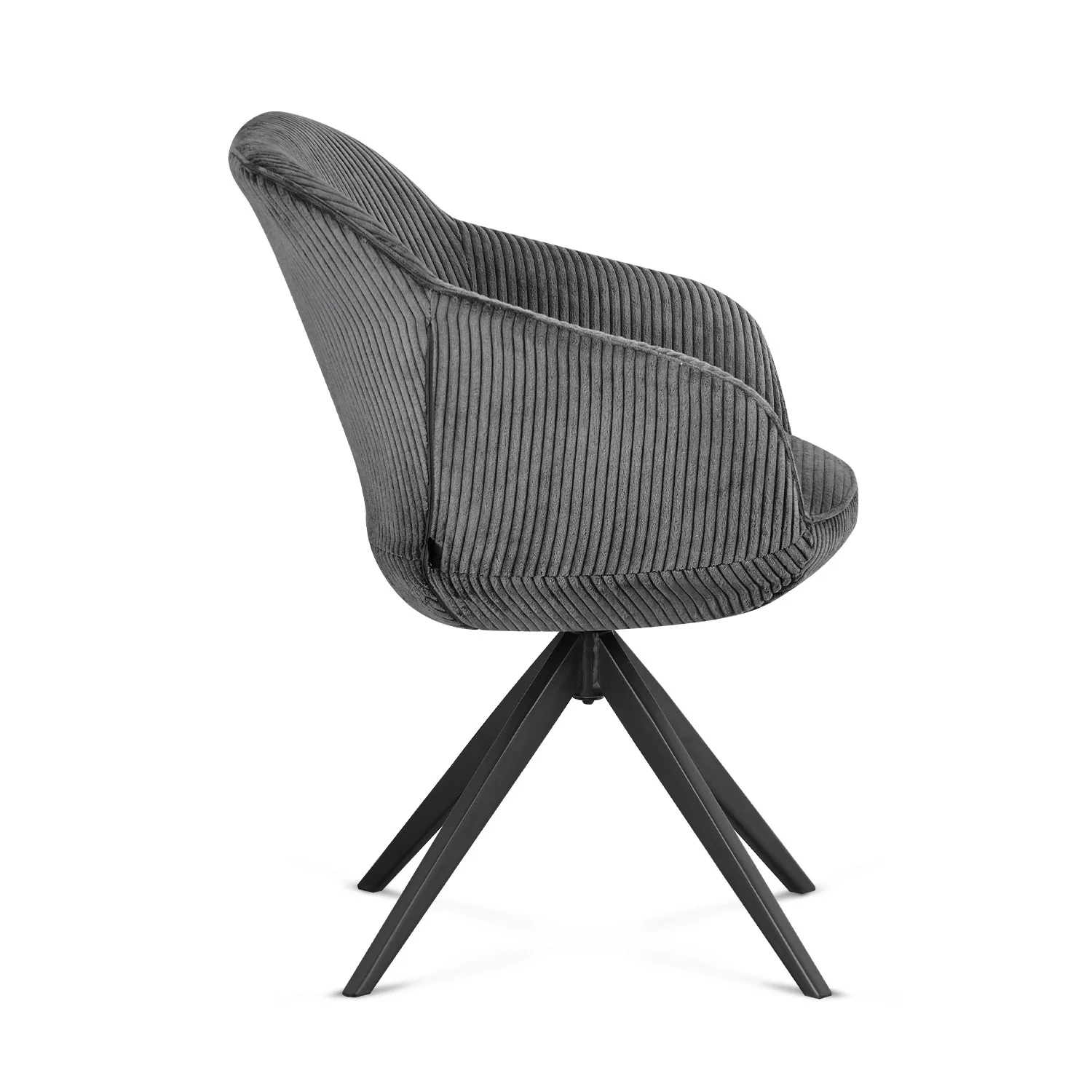 B-Ware Drehstuhl ARVIT, Dunkelgrau, Cord | mit 360°-Drehfunktion | - Image 3