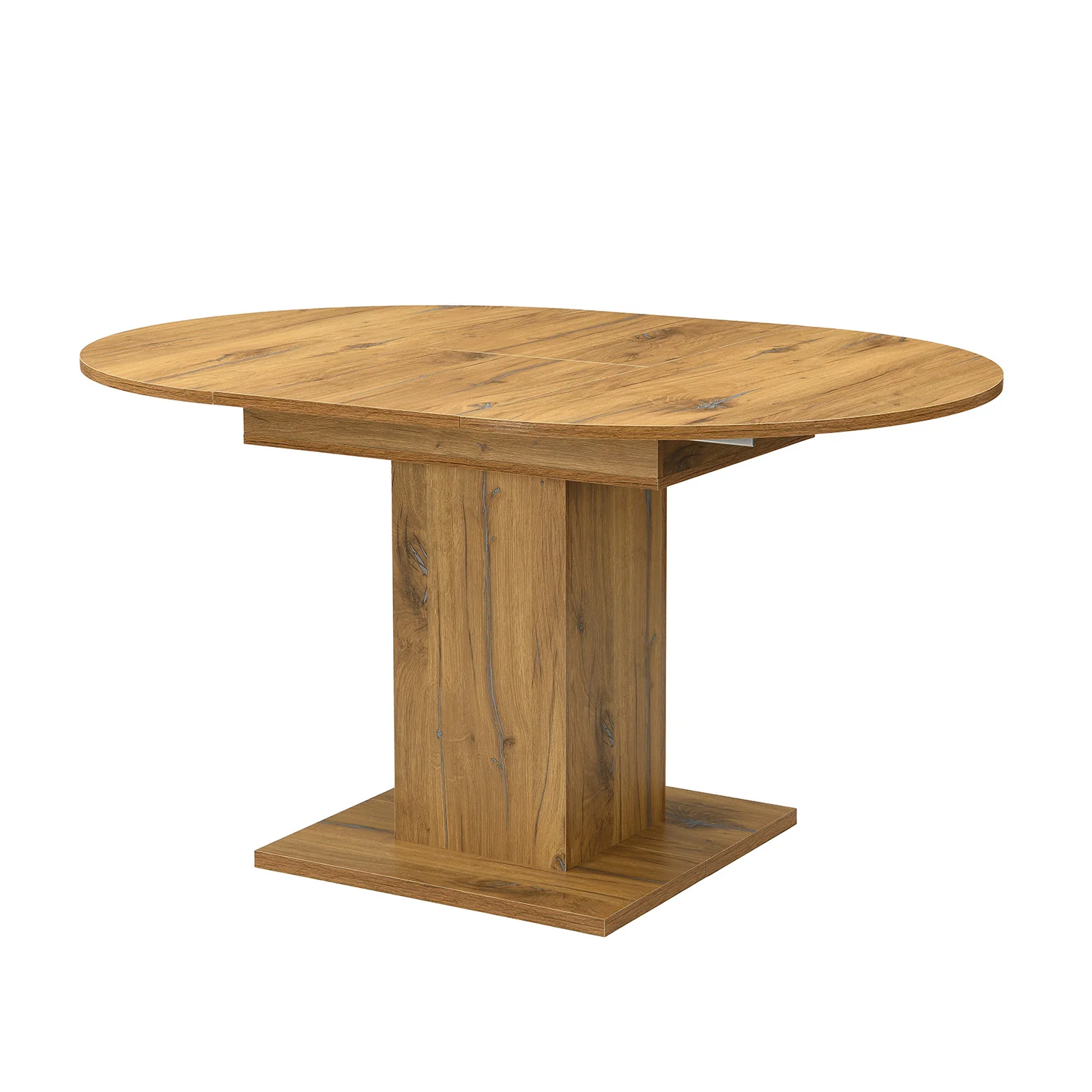 B-Ware Esstisch WIM, rund, 100-140x100cm Alteiche - Image 2