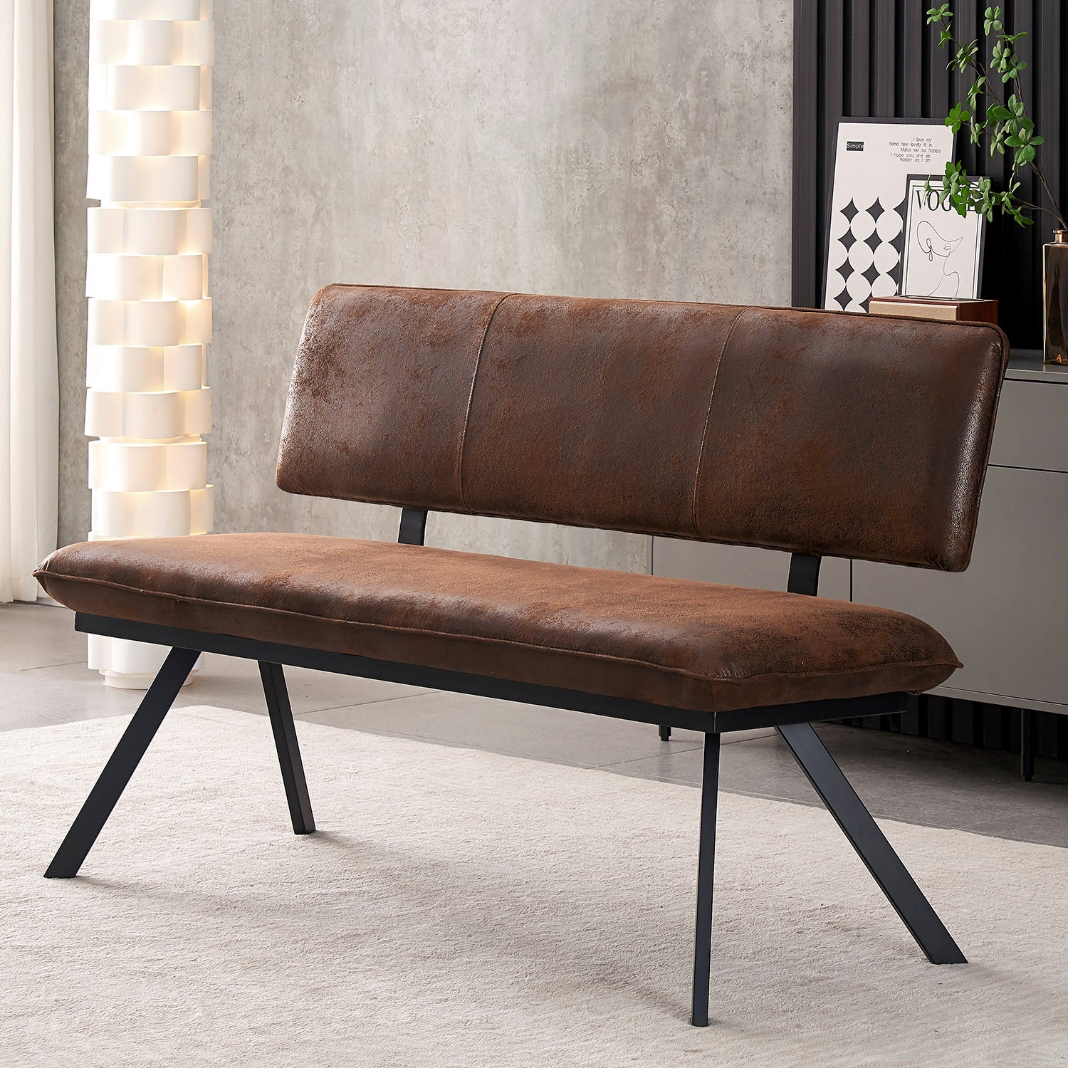 B-Ware Sitzbank JUNA, Braun, 140cm - Image 2