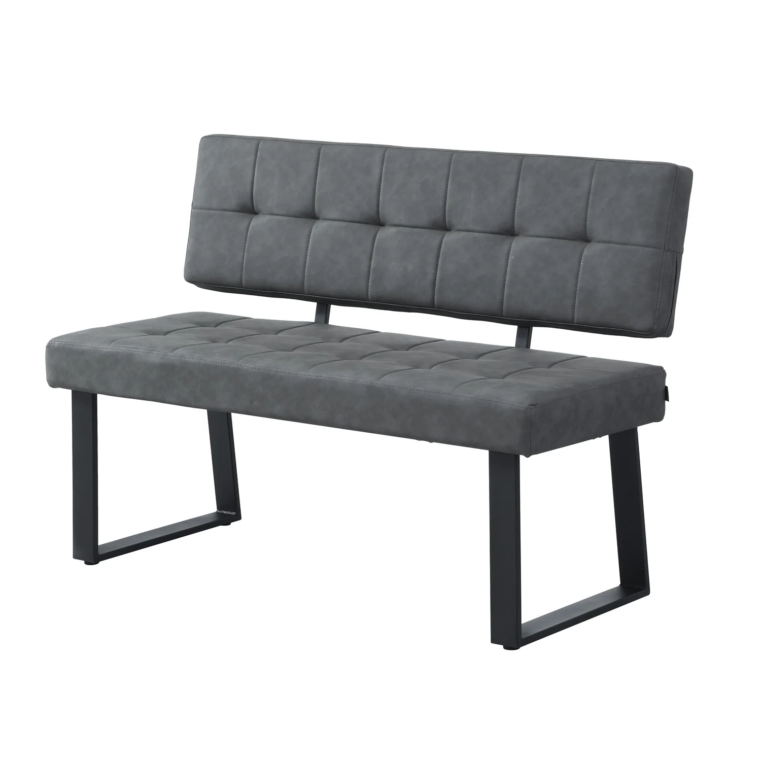 B-Ware Sitzbank SIGFRID, Kunstleder Schwarz, 120cm