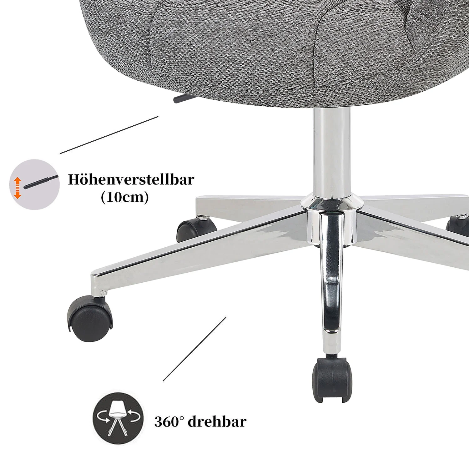 Bürostuhl Mika-Nuri 2er-Set – Höhenverstellbar, 360° Drehbar, Matt-Schwarz - Image 70