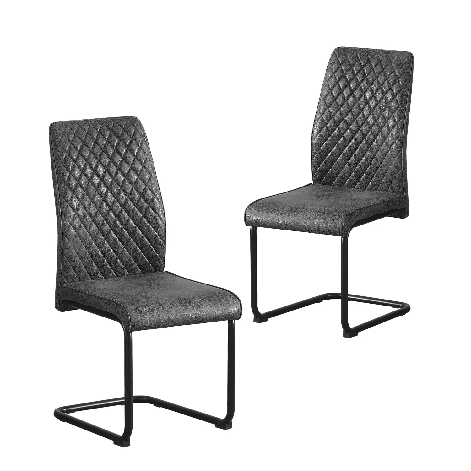 C-Ware Esszimmerstuhl THEO, 2er Set, Anthrazit  (ungeprüfte Retoure)