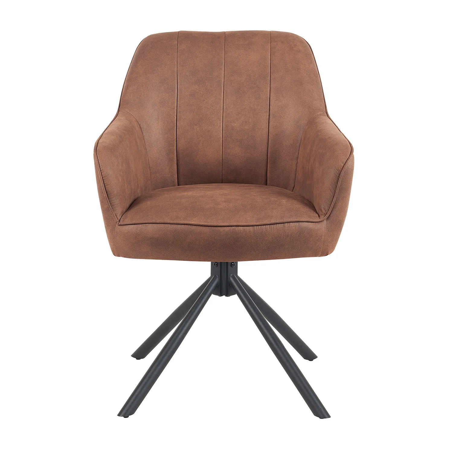 Esszimmerstuhl Mika-Piet, Braun, Gestell 360° drehbar, höhenverstellbar, Metall pulverbeschichtet Matt-Schwarz - Image 19