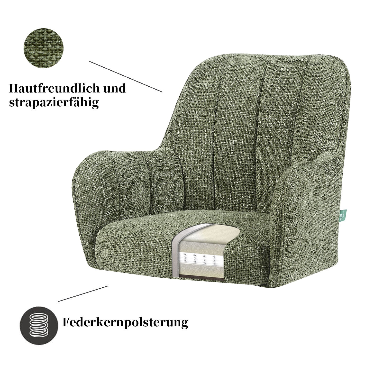 Esszimmerstuhl THOMAS-ZARA  - zeitloser Polsterstuhl mit Federkernpolsterung - Image 17